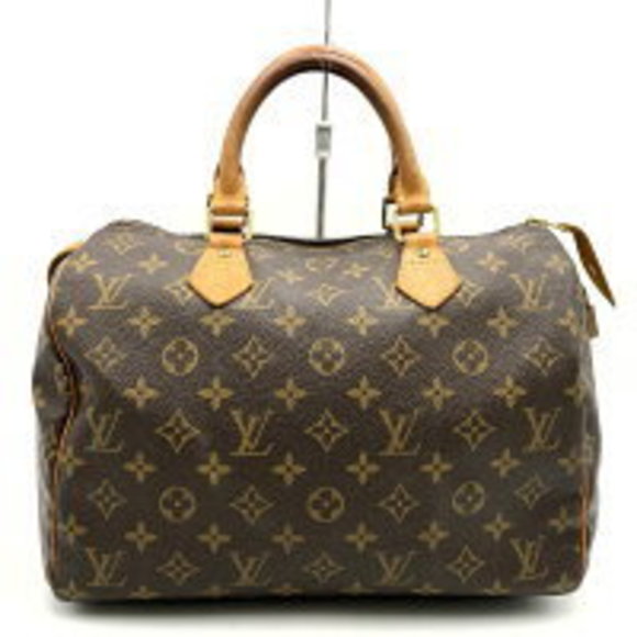Louis Vuitton Monogram brown canvas leather Speedy handbag - Picture 1 of 9